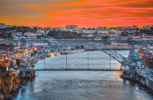 Sunset in Porto